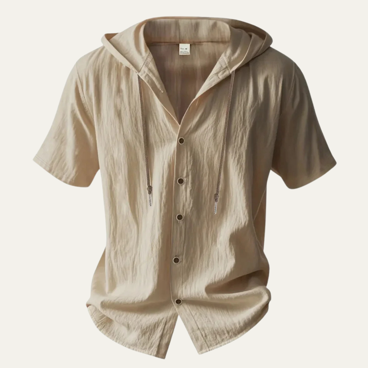 The Glenrock Men’s Cotton Linen Hooded Drawstring Casual Top