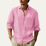 The Ironridge Men’s Linen Lightweight Turn Down Collar Trendy Shirt