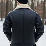 Dorian™ | L’Aviateur: Leather Jacket Featuring Luxurious Fur Accents