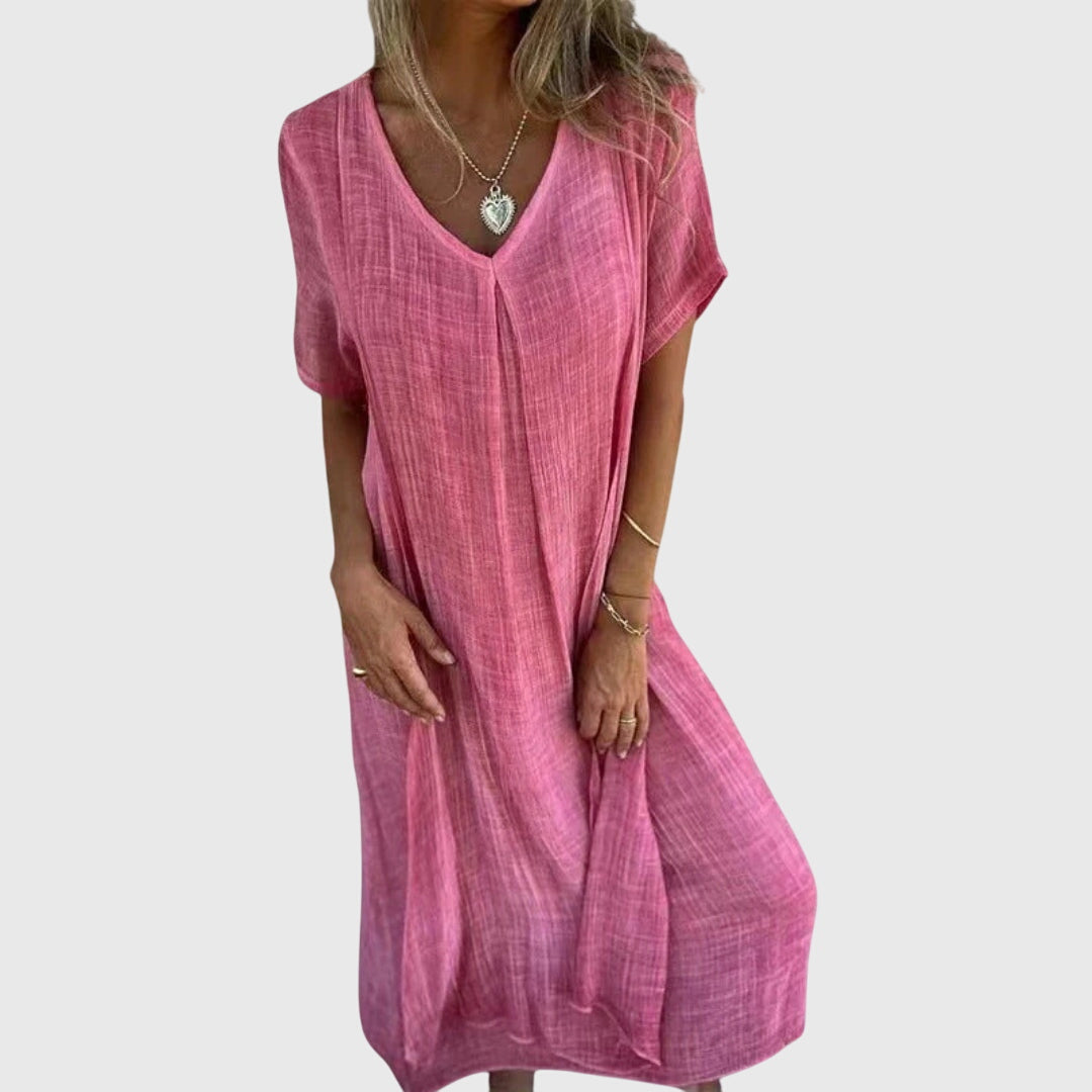 Fiona | Light and Elegant V-Neck Dress