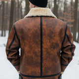 Dorian™ | L’Aviateur: Leather Jacket Featuring Luxurious Fur Accents