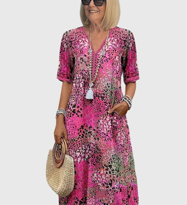 Bella | Elegant Floral Midi Dress