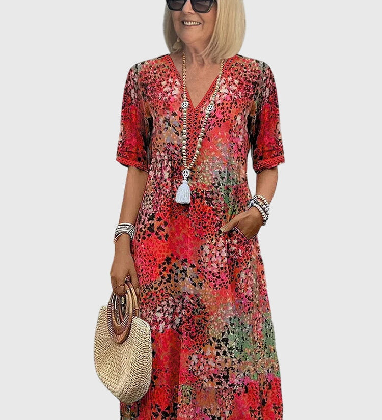 Bella | Elegant Floral Midi Dress