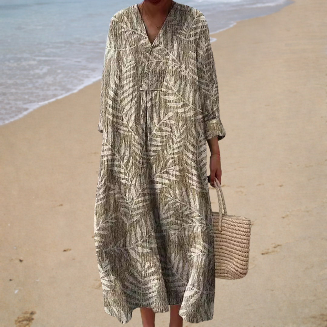 Camille - Flattering Printed Summer Dress