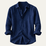 The Cedarbrook Hill Men’s Cotton Linen Trendy Lapel Shirt