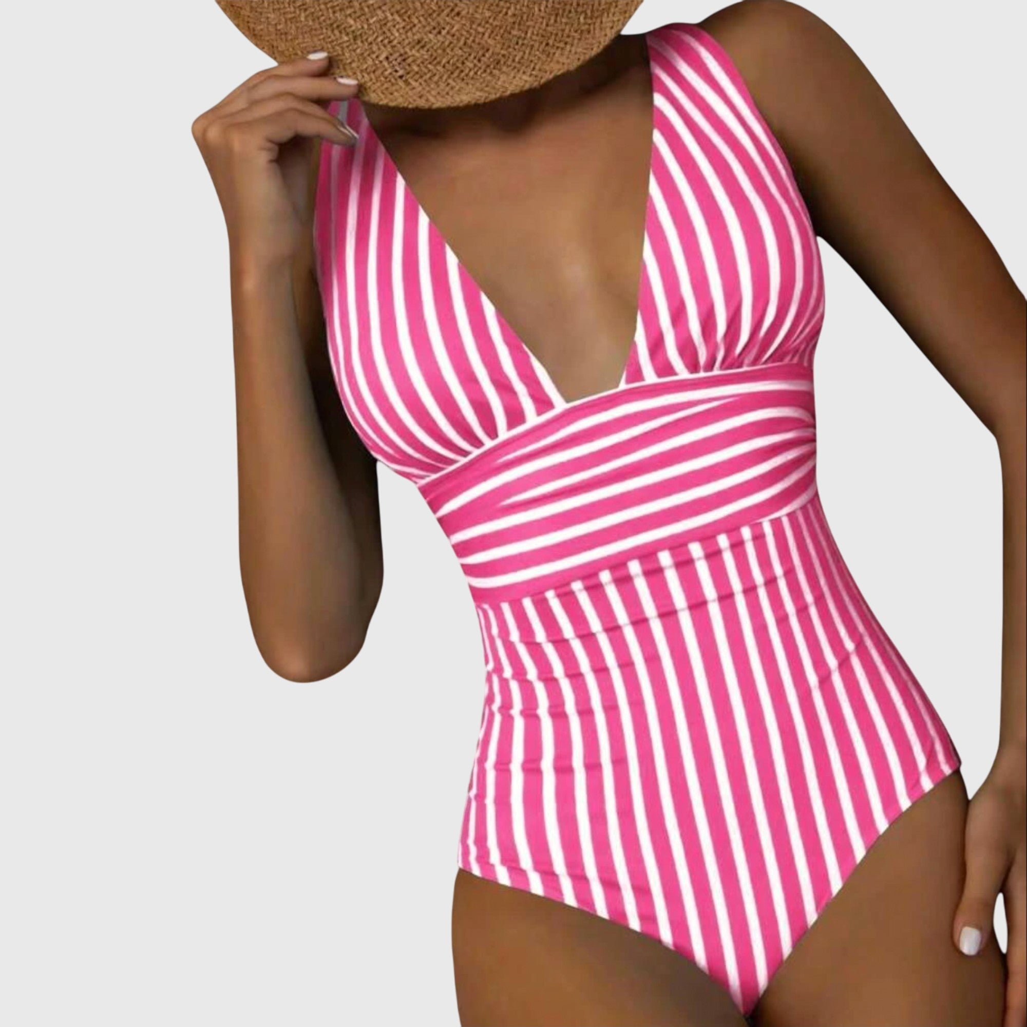 Sidonie | Supportive Striped One-Piece Swimsuit