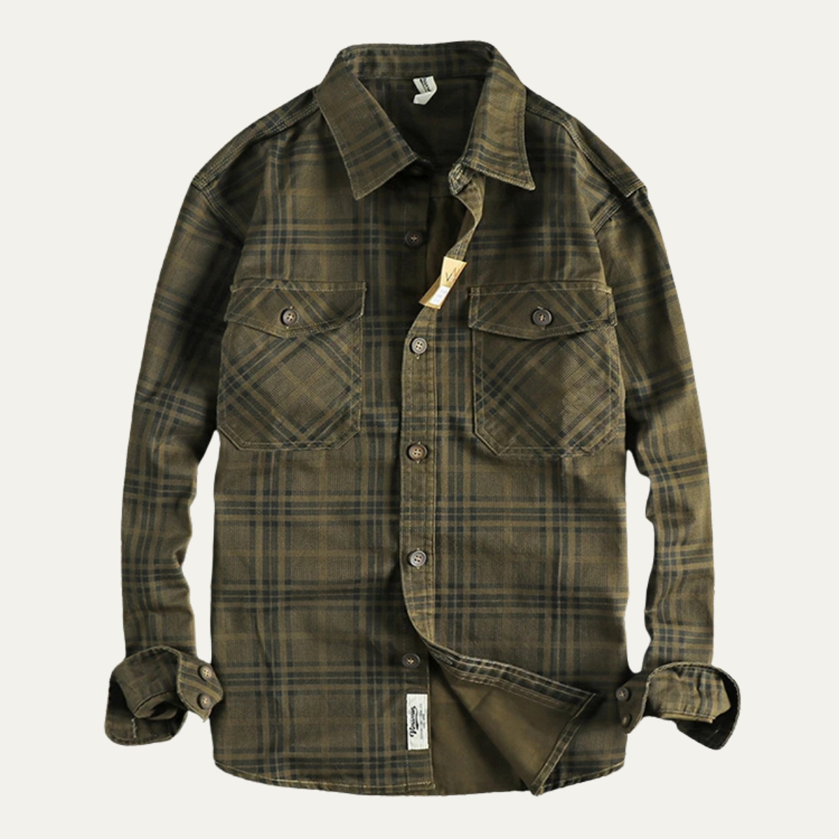 The Timbercrest Ridge Men’s Lightweight Checkered Cotton Shirt Jacket