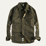 The Timbercrest Ridge Men’s Lightweight Checkered Cotton Shirt Jacket