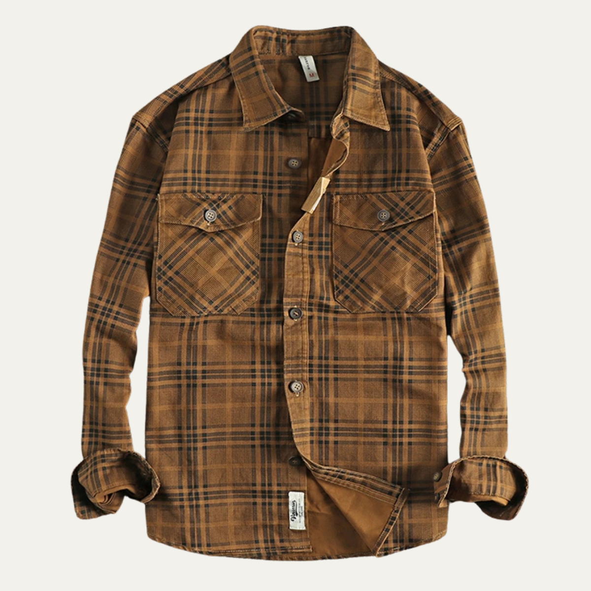 The Timbercrest Ridge Men’s Lightweight Checkered Cotton Shirt Jacket