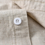 The Ashmont Ridge Men’s Loose Fit Cotton Linen Mandarin Collar Shirt