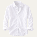 The Woodhall Men’s 100% Linen Italian Style Casual Button-Up Shirt