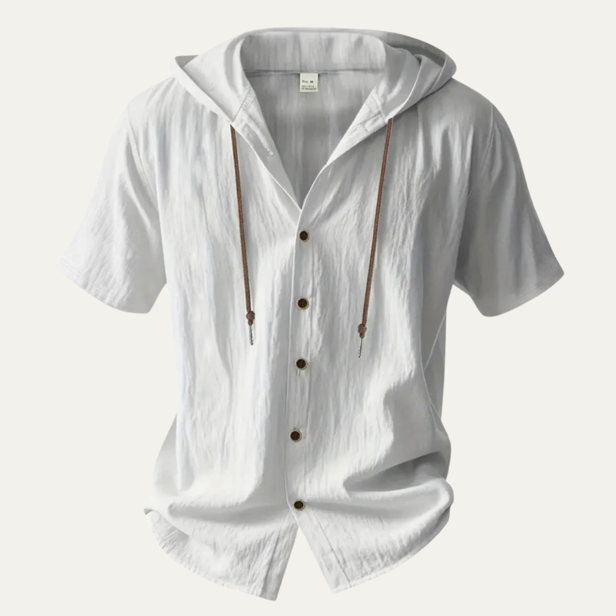 The Glenrock Men’s Cotton Linen Hooded Drawstring Casual Top
