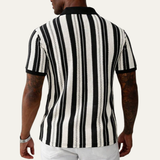 The Hillbrook Men’s Striped Knit Polo Shirt