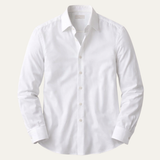 The Redfield Men’s Italian Collar Button Up Shirt — White
