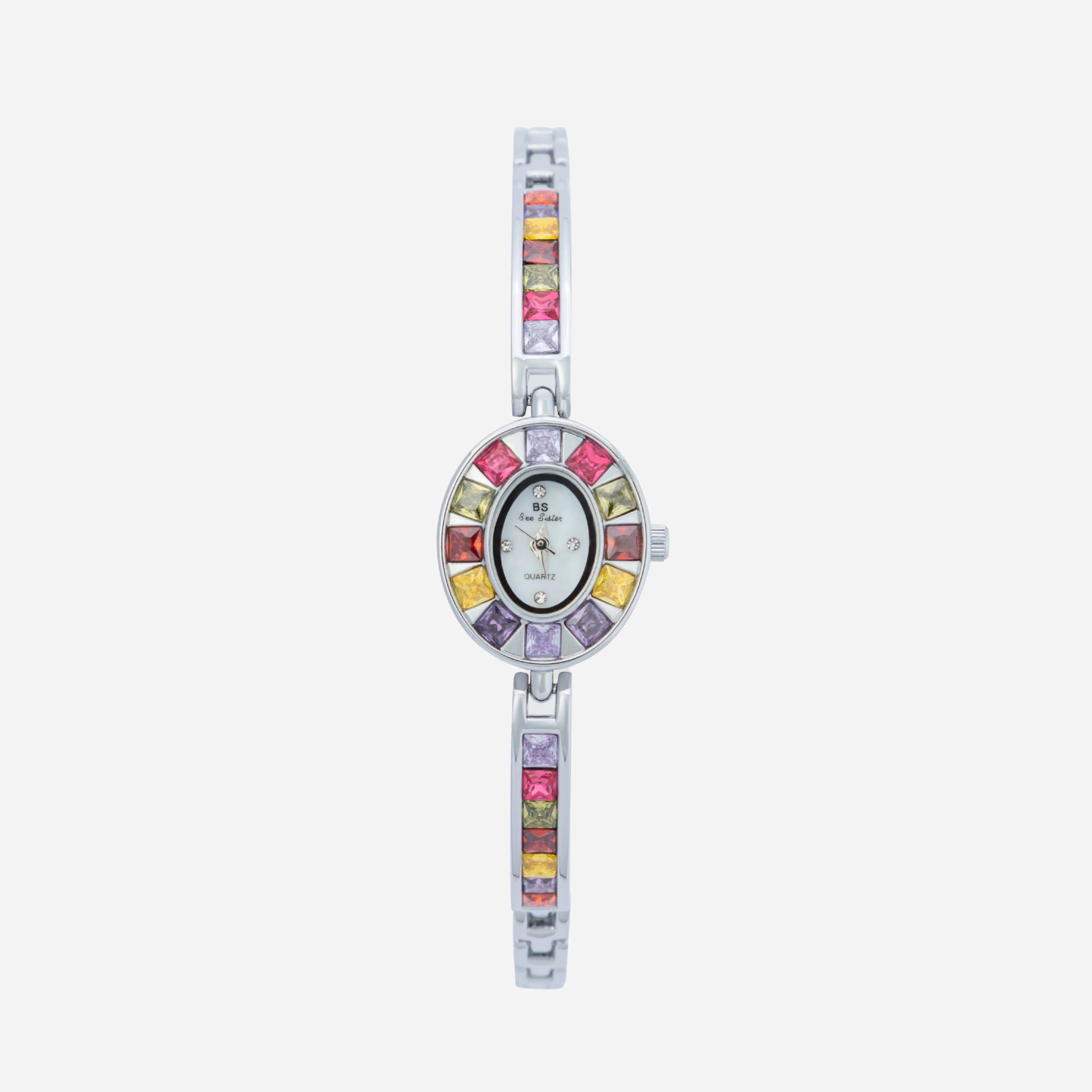 Klara® - Elegant Gold Watch Adorned with Vibrant Crystals