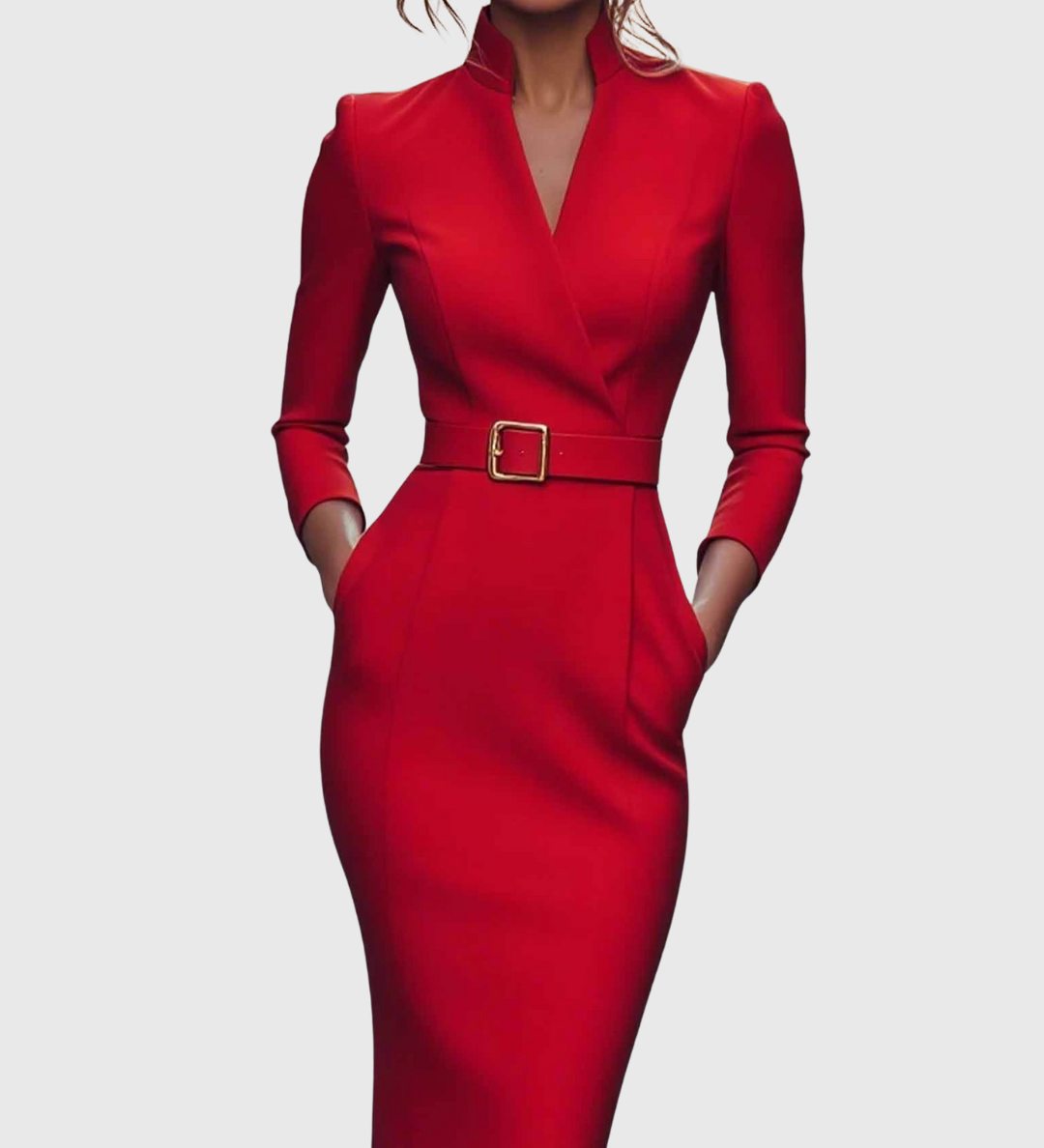Camille | The Belted Power Maxi Dress