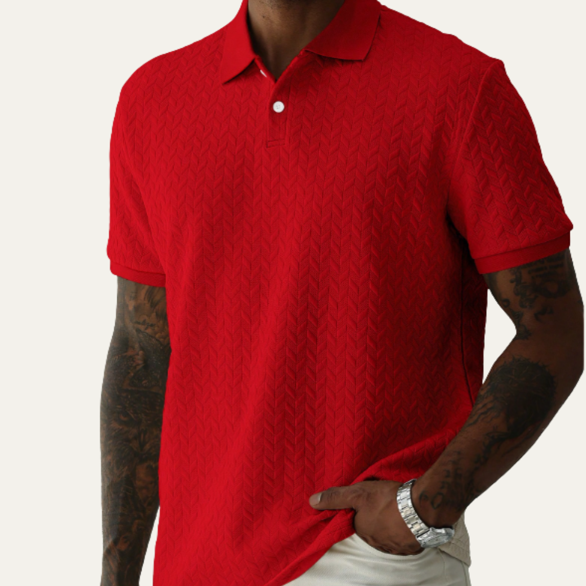 The Oakridge Hill Men’s Classic Textured Summer Polo Shirt