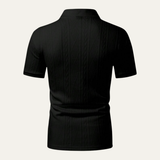 The Ridgebrook Men’s Textured Button Up Casual Polo Shirt
