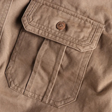 The Hillston Men’s Vintage Washed Utility Casual Shirt Jacket