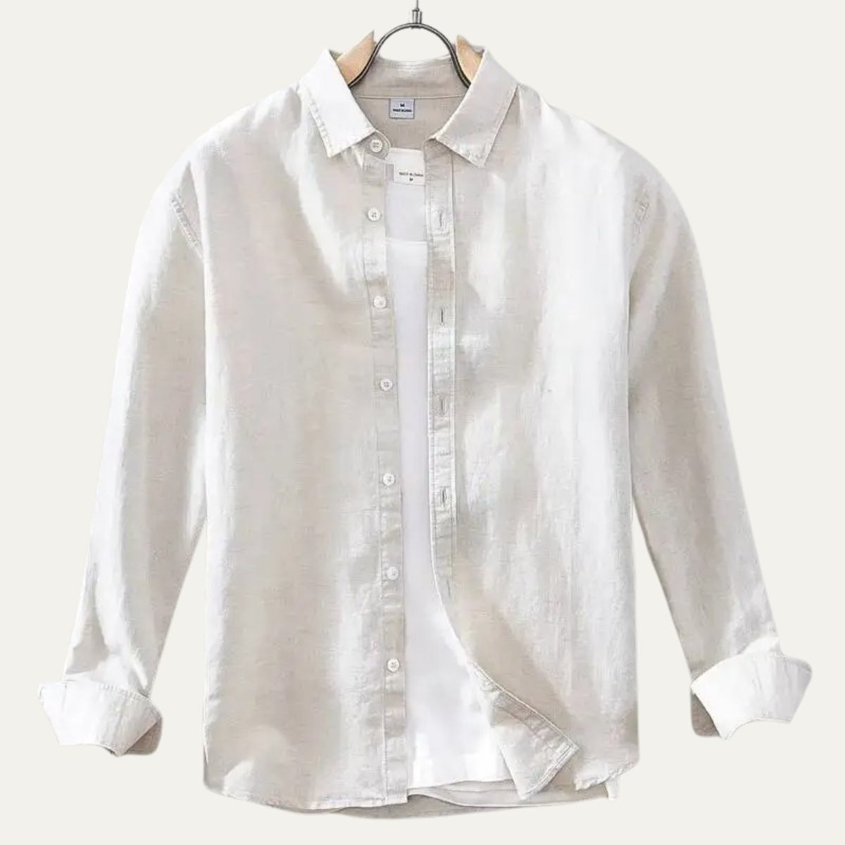 The Ashenwood Men’s Classic Linen Cotton Button-Up Shirt