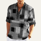 The Cormont Men’s Multicolour Patchwork Casual Polo Shirt