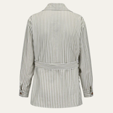 The Bramblewood Men’s Streetwear Striped Button-Down Shirt with Pockets