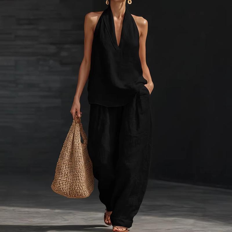 Ainhoa | Two-Piece Textured Linen Set