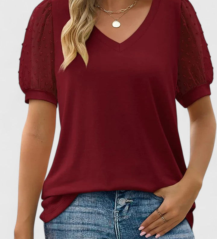 Claire | Cozy V-Neck Tee