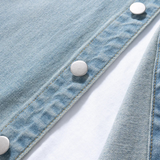 The Meadowpark Men’s Vintage Loose Fit Button Up Denim Shirt
