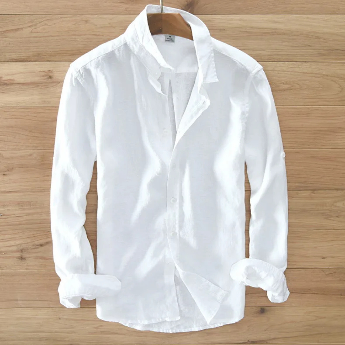 The Woodhall Men’s 100% Linen Italian Style Casual Button-Up Shirt