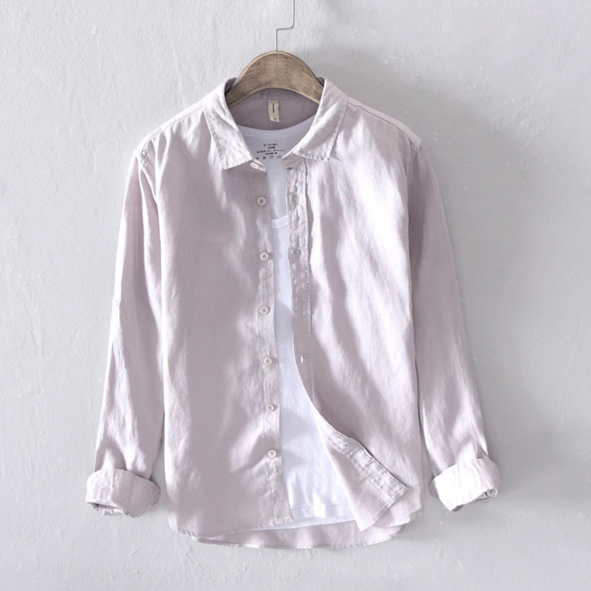 The Woodhall Men’s 100% Linen Italian Style Casual Button-Up Shirt