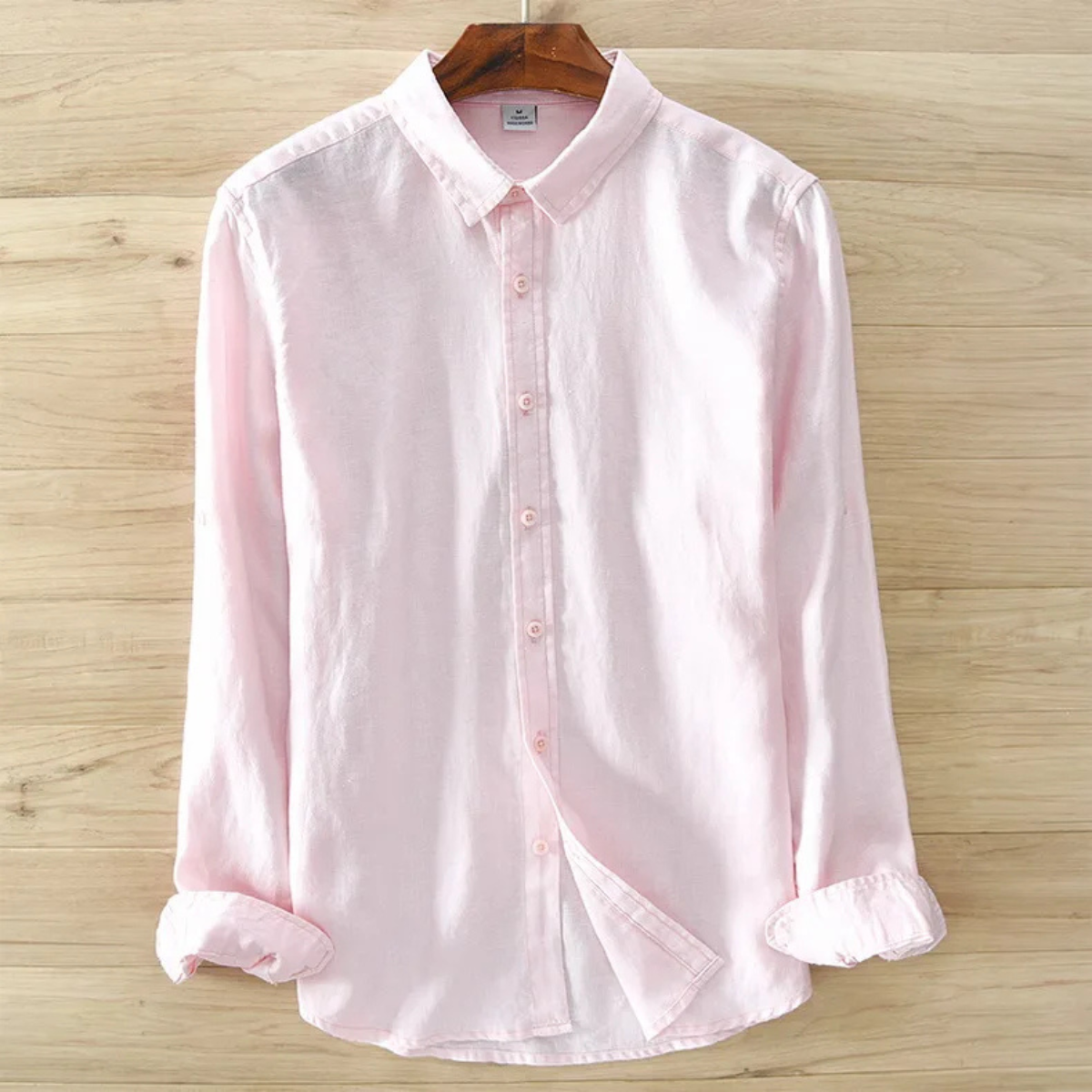 The Woodhall Men’s 100% Linen Italian Style Casual Button-Up Shirt