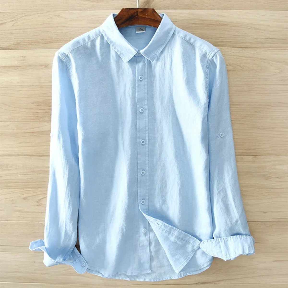 The Woodhall Men’s 100% Linen Italian Style Casual Button-Up Shirt
