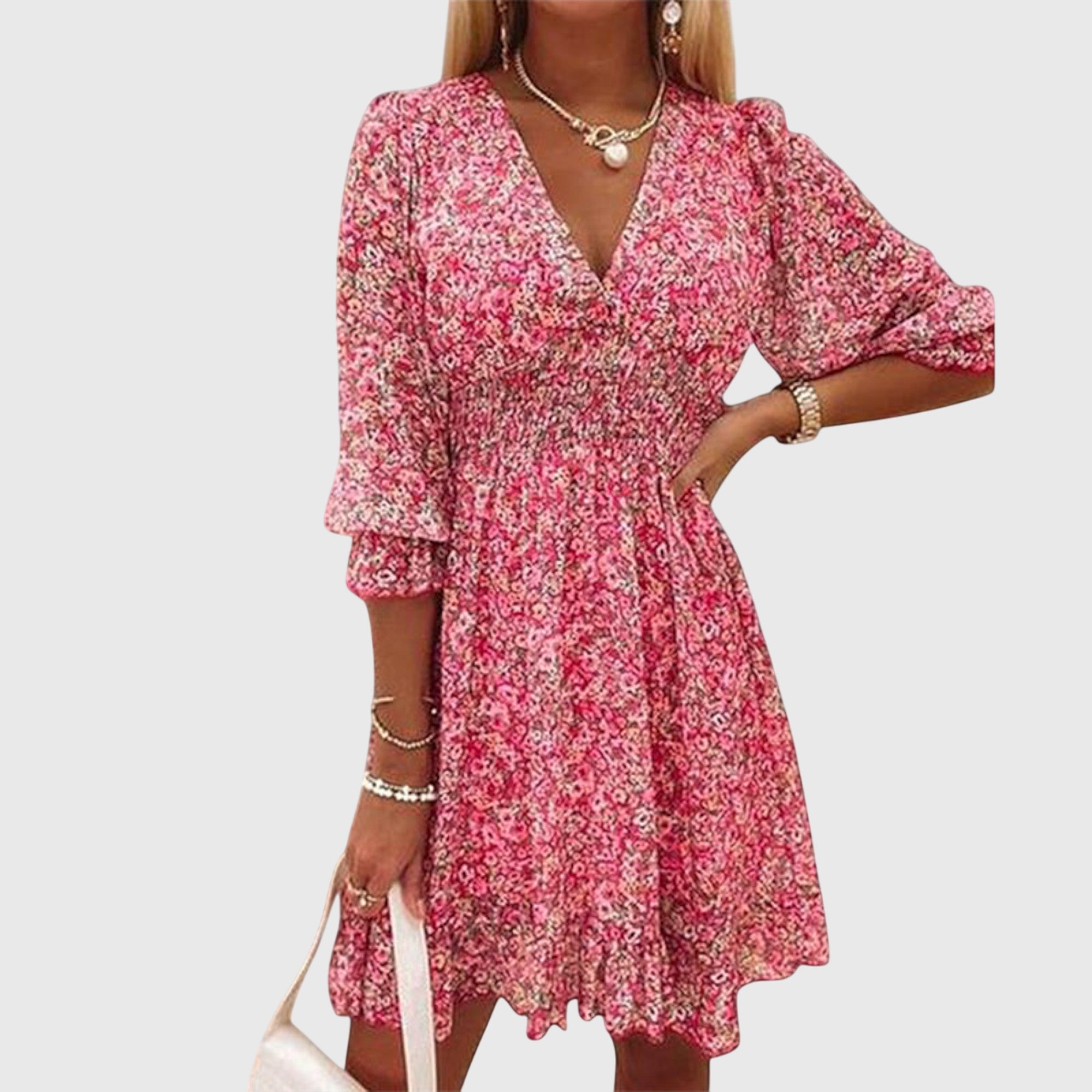 Christine | Floral Puff Sleeve Dress