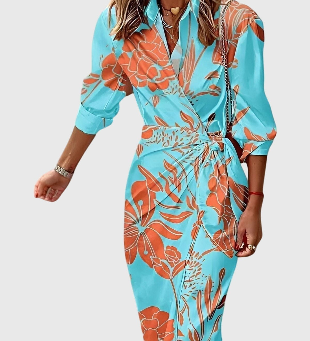 Everly | Elegant Wrap Dress with Print