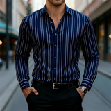 The Harwood Men’s Multicolour Vertical Stripe Casual Shirt