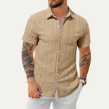 The Timberlake Ridge Men’s Casual Textured Button-Up Shirt