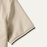 The Maplefall Men’s Apricot Textured Elegant Polo Shirt