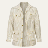 The Bramblewood Men’s Streetwear Striped Button-Down Shirt with Pockets