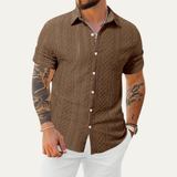 The Foxbrook Men’s Soft Textured Button-Up Shirt