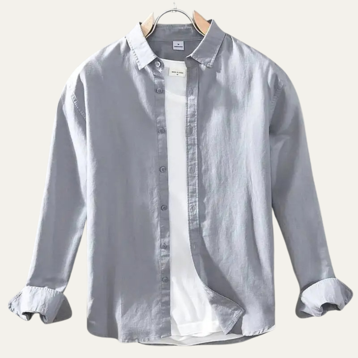 The Ashenwood Men’s Classic Linen Cotton Button-Up Shirt