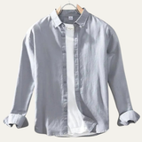 The Ashenwood Men’s Classic Linen Cotton Button-Up Shirt
