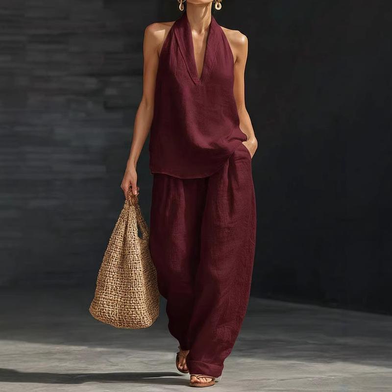 Ainhoa | Two-Piece Textured Linen Set