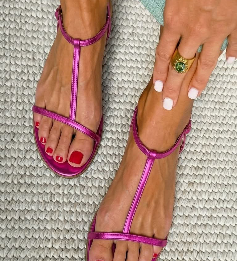 Rosalba | Golden Sandals for Spring