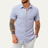 The Foxbrook Men’s Soft Textured Button-Up Shirt