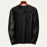 The Glenhurst Park Men’s Slim Fit Thermal Cotton Waffle Knit Henley Shirt