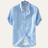 The Montland Men’s Lightweight Cotton Linen Relaxed Fit Shirt