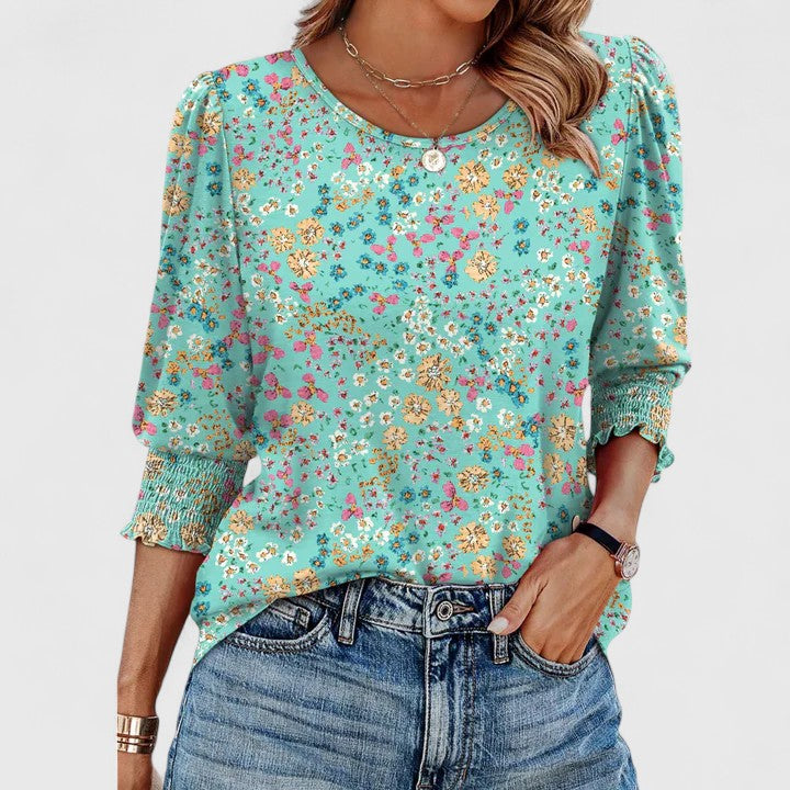 Nina | Clara Chic Smocked Blouse