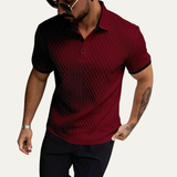 The Glenbrook Hill Men’s Casual Textured Polo Shirt with Contrast Collar