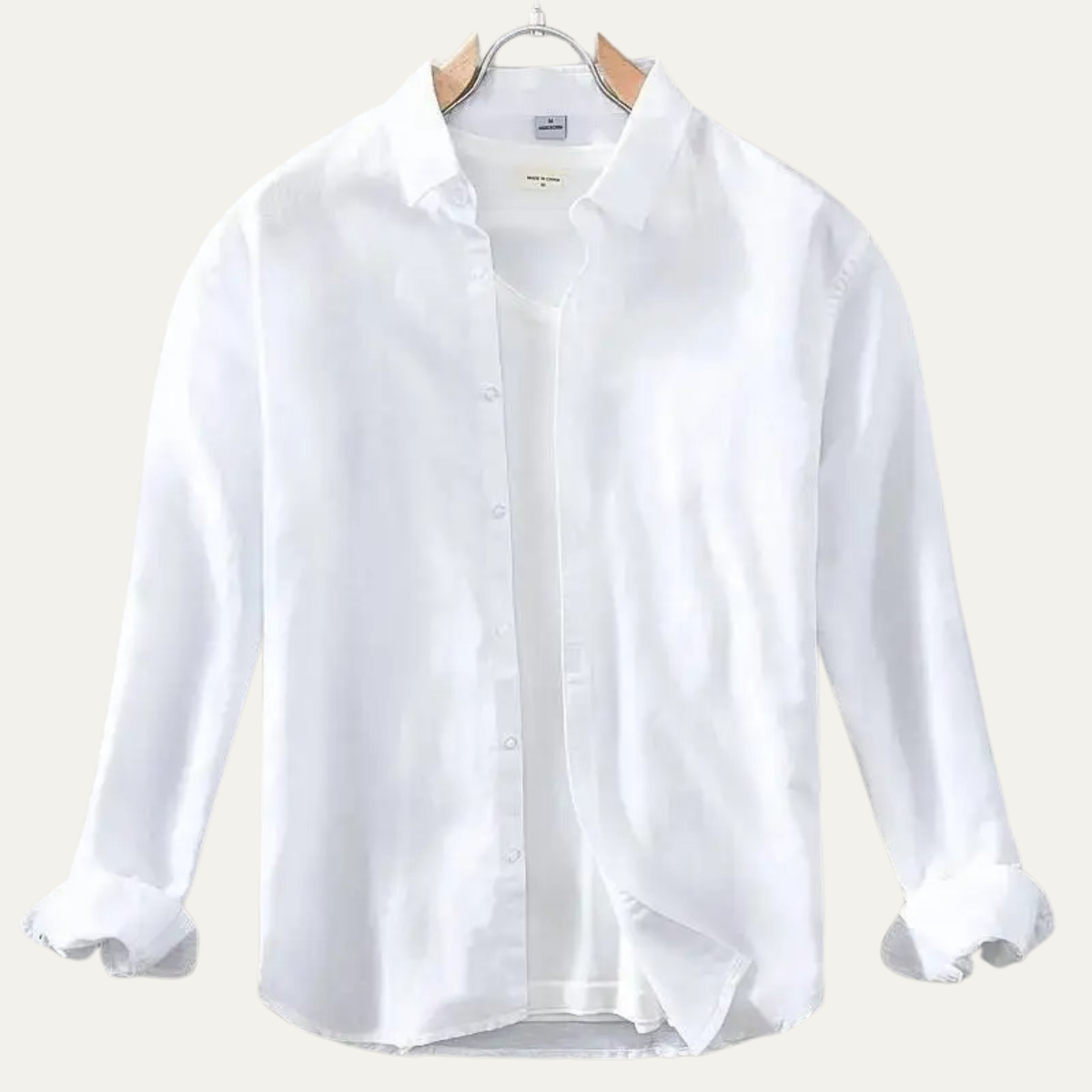 The Ashenwood Men’s Classic Linen Cotton Button-Up Shirt